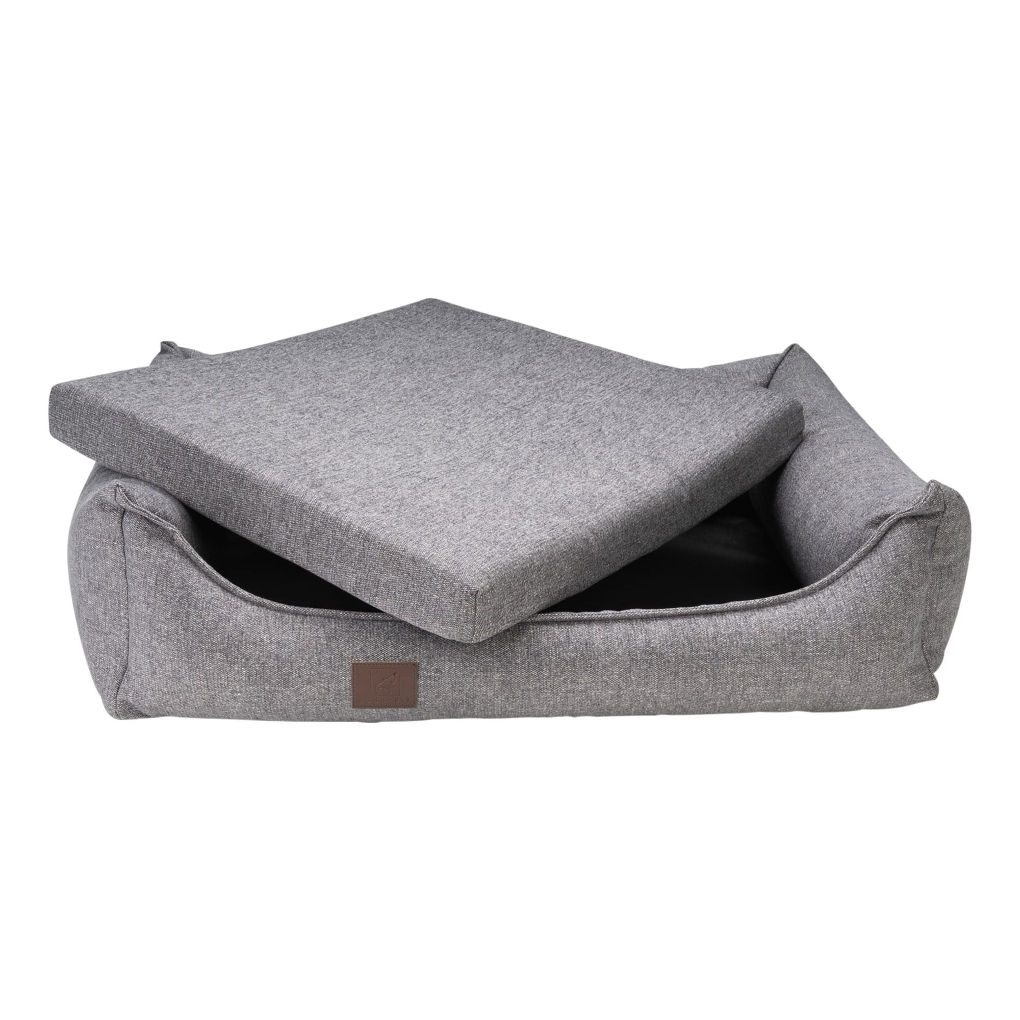 orthopädisches Hundebett "Tessa", Easy Clean-Webstoff, Farbe Grau 100 x 80