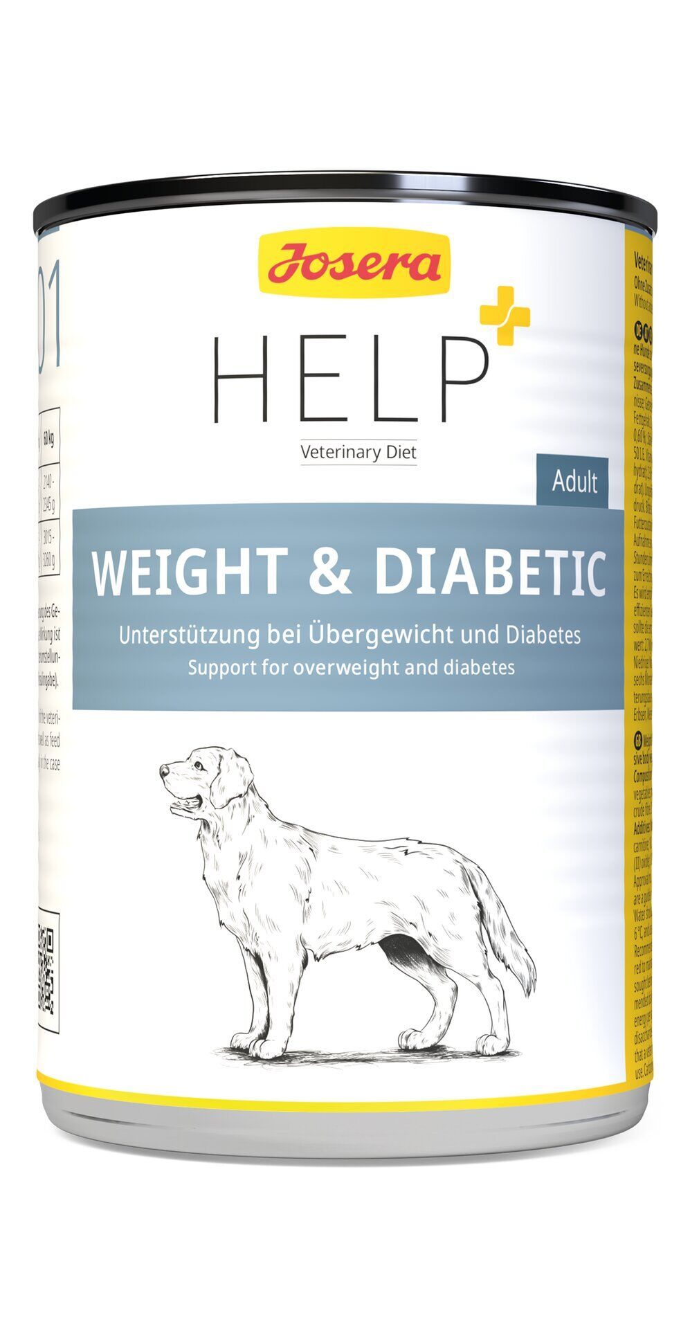 Josera HELP Veterinary Diet Adult Nassfutter für übergewichtige und diabetische Hunde.