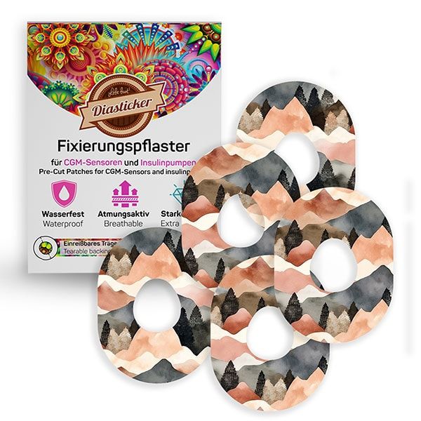 Diasticker® Dexcom G7 Fixiertapes 'Mountain Forest' 5 St