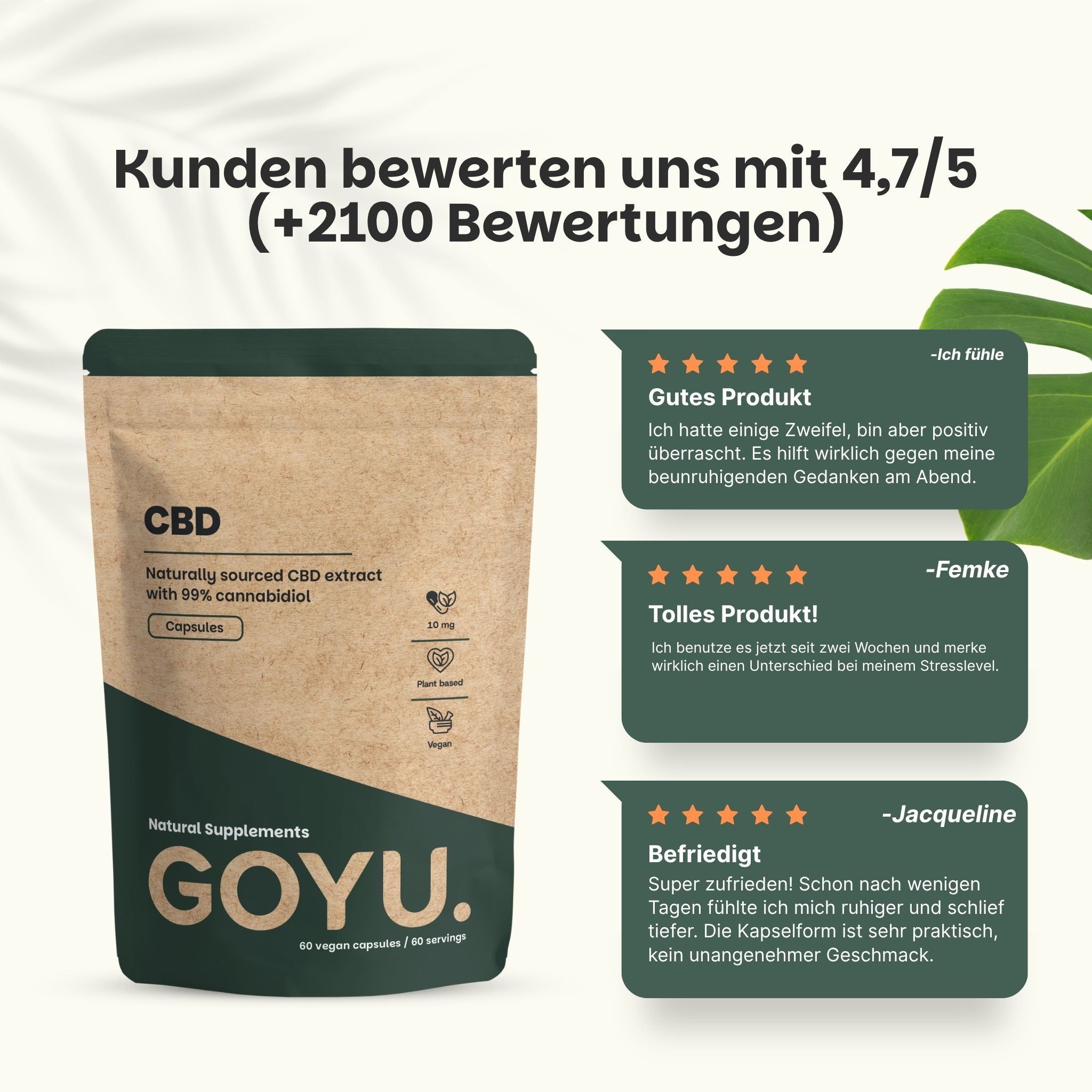 Vergleich: Unsere CBD-Kapseln (Kraftbeutel, geprüft, Niederlande) vs. andere Anbieter (Plastik, ungeprüft).