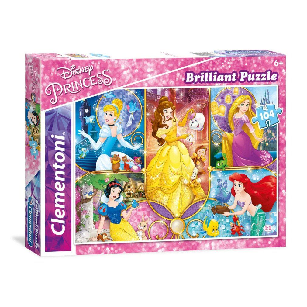 clementoni Brillant-Puzzle Disney-Prinzessinnen 104 Teile