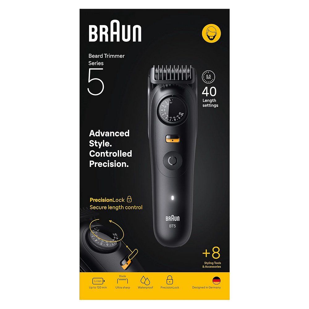 Braun Schwarz Trimmer + Haarschneider, Beardtrimmer Series 5 - Image 2