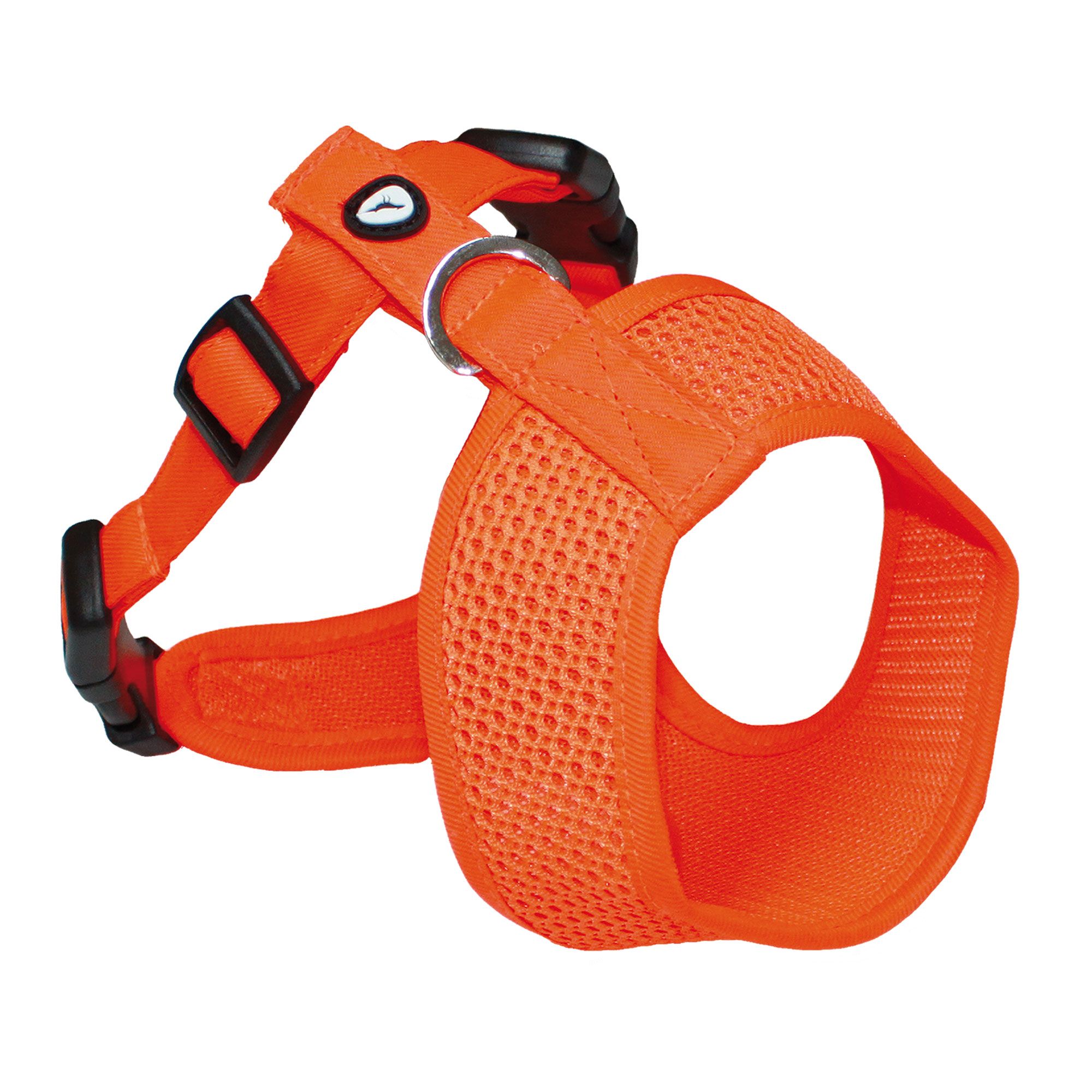 Mesh-Original Leichtgeschirr Gr. M - orange leichtes neonfarbiges Hundegeschirr, Hundeleine, Brust