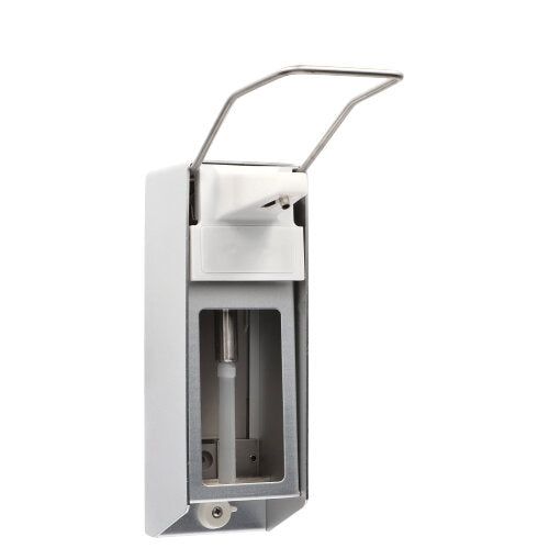 Medi-Inn Wandspender Aluminium, langer Armhebel, mit Verschlussblende, für 500 ml Euroflaschen