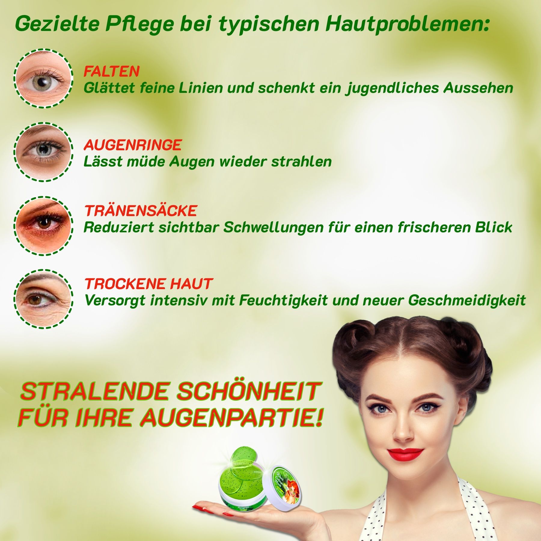 P-Beauty Augenpads Hydrogel Anti Aging Kiwi