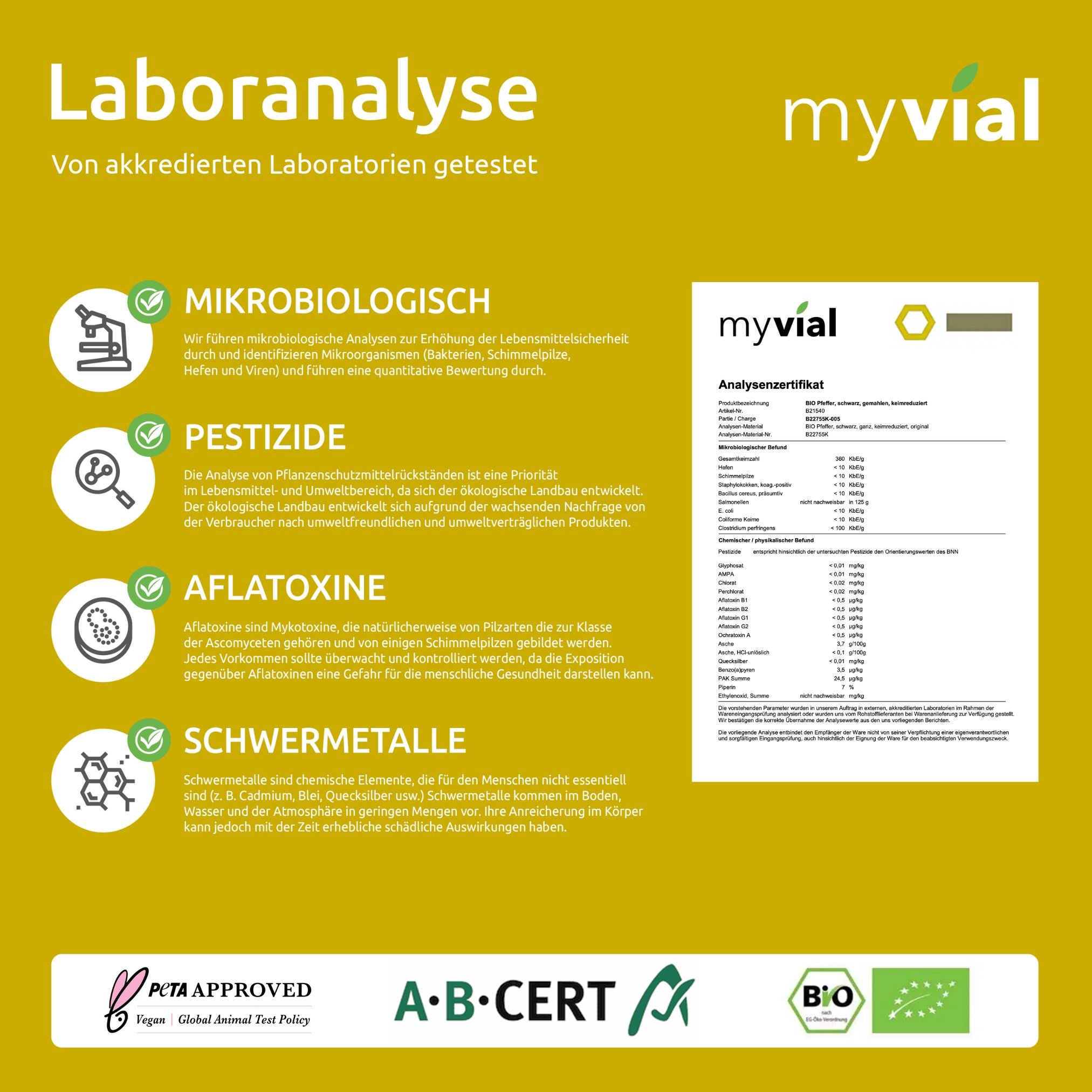 myvial® Bio Goldene Milch Latte - Pulvermischung mit 10 ayurvedischen Superfoods 100 g