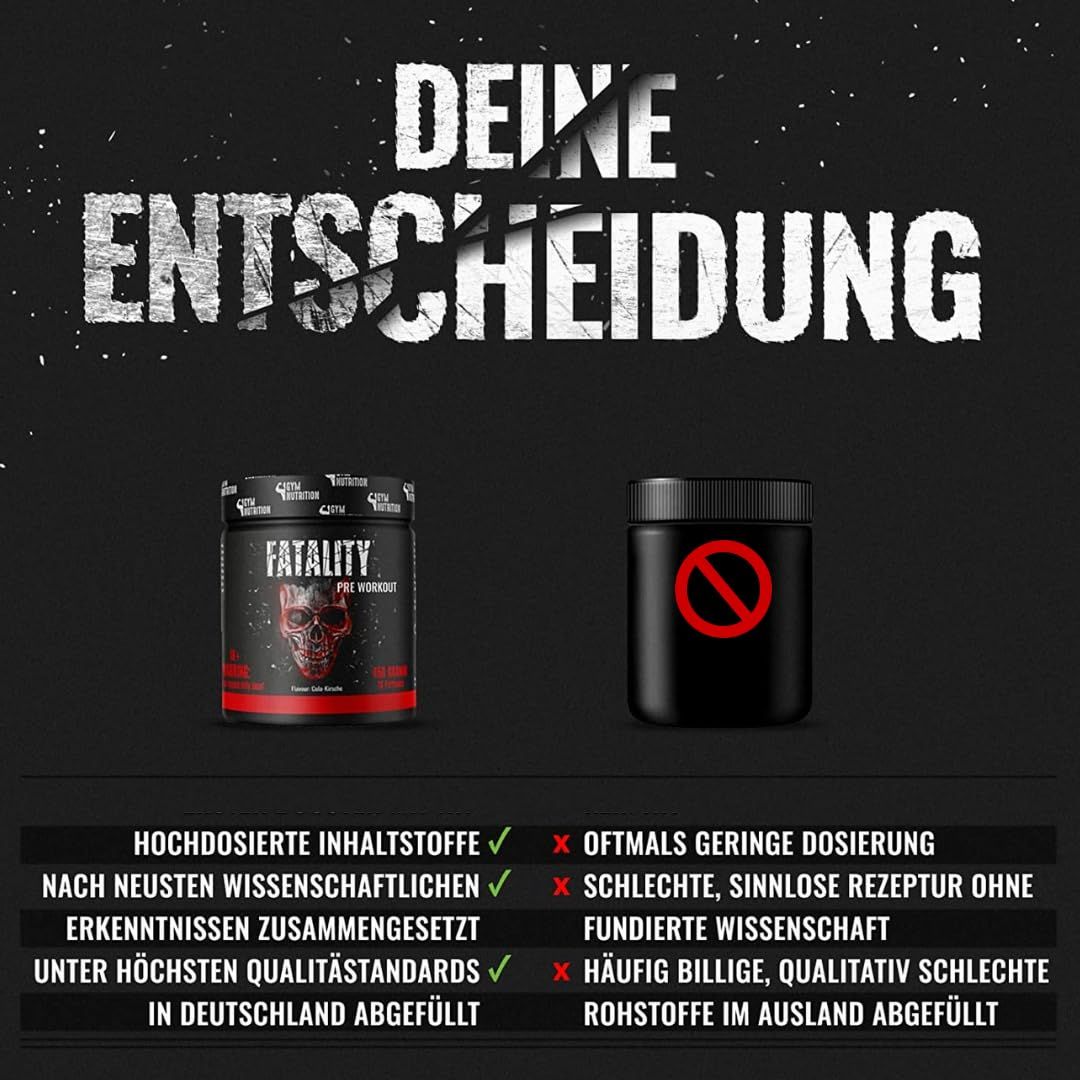 Gym Nutrition Fatality Pre Workout Booster Pulver