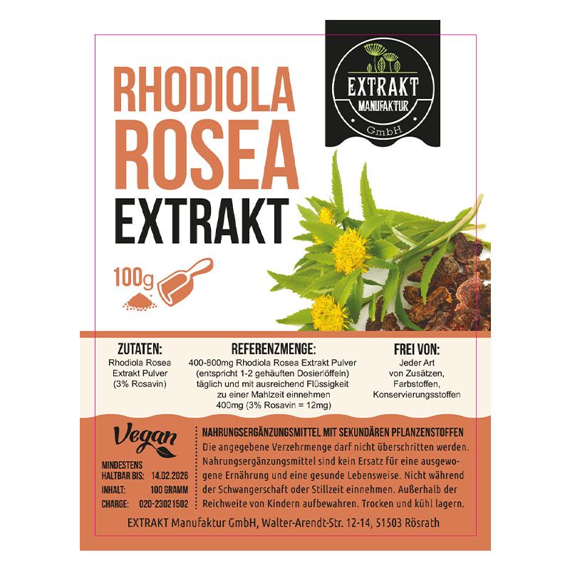 Extrakt Manufaktur Rhodiola Rosea Extrakt Pulver