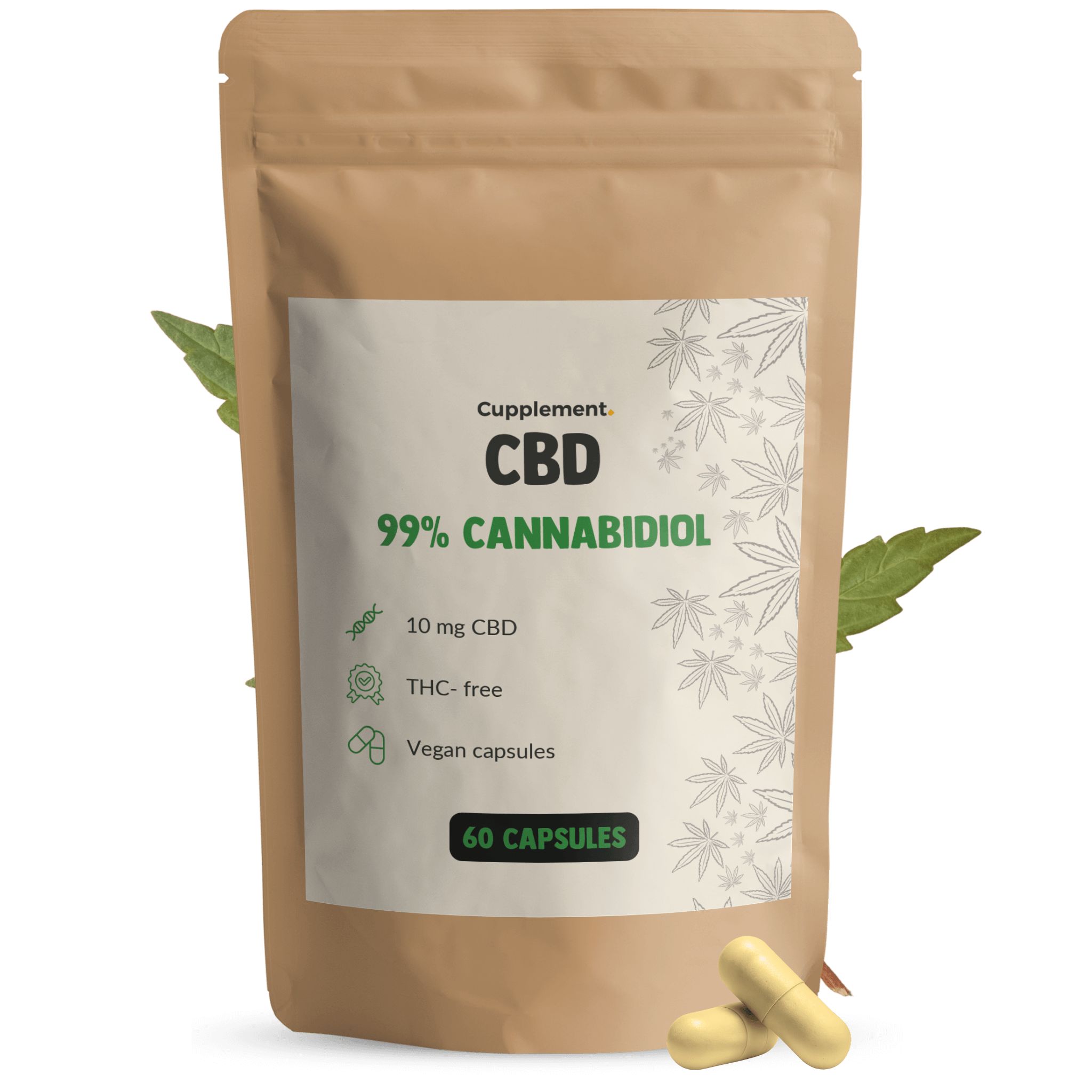 Cupplement® - CBD Öl Kapseln 10 MG 60 St