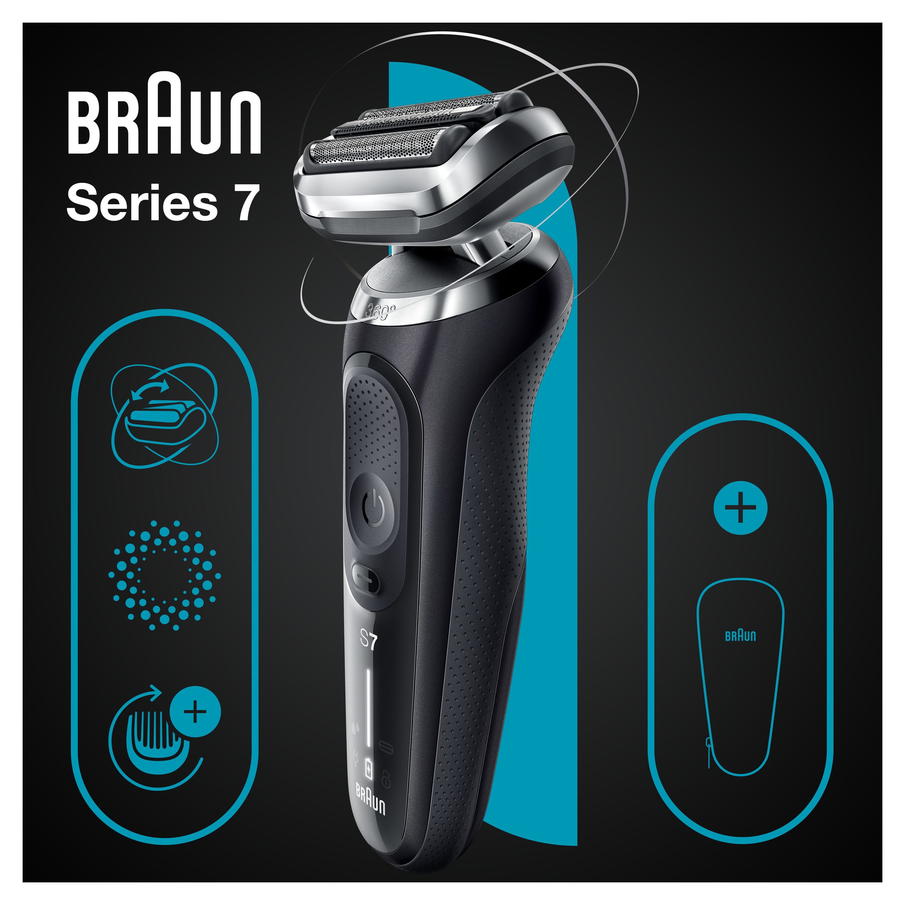 Braun - Elektrischer Rasierer für Männer "Series 7 70-N1000s" in Schwarz