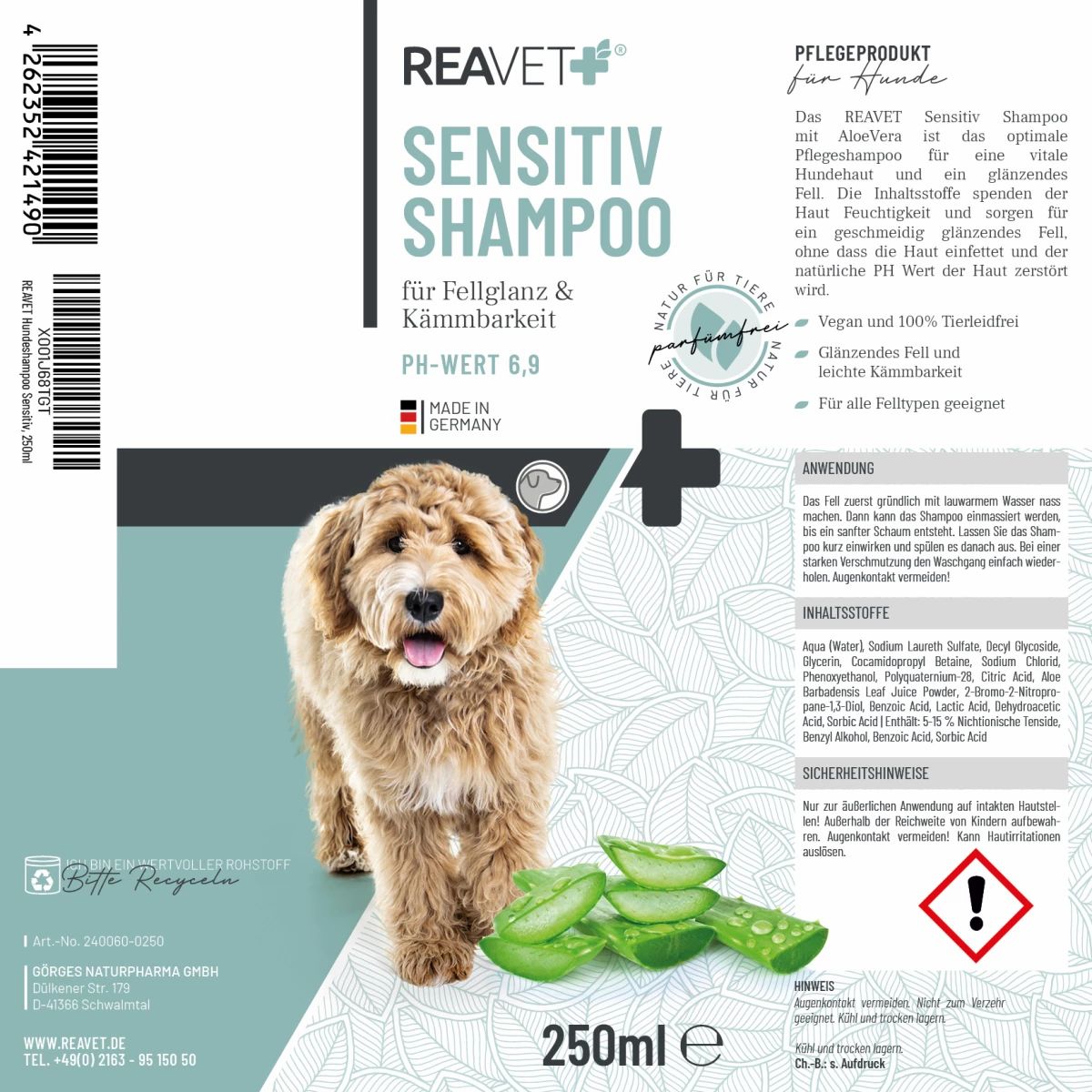 Sensitiv Shampoo - ReaVET
