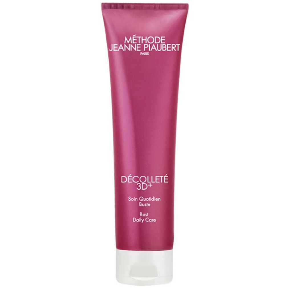 Jeanne Piaubert Décolleté 3D+ Bust Daily Care Tube. Rosa Tube mit weißem Verschluss.