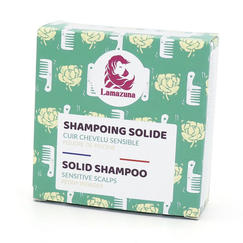 Lamazuna Organic Festes Shampoo sulfatfrei mit Pfingstrosenpulver