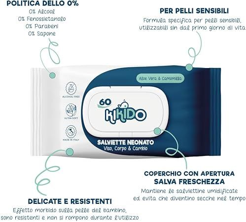 Kikido Hygiene-Set zur Geburt mit 3 Feuchttüchern Shampoo Intimreiniger und Kinder-Badegel