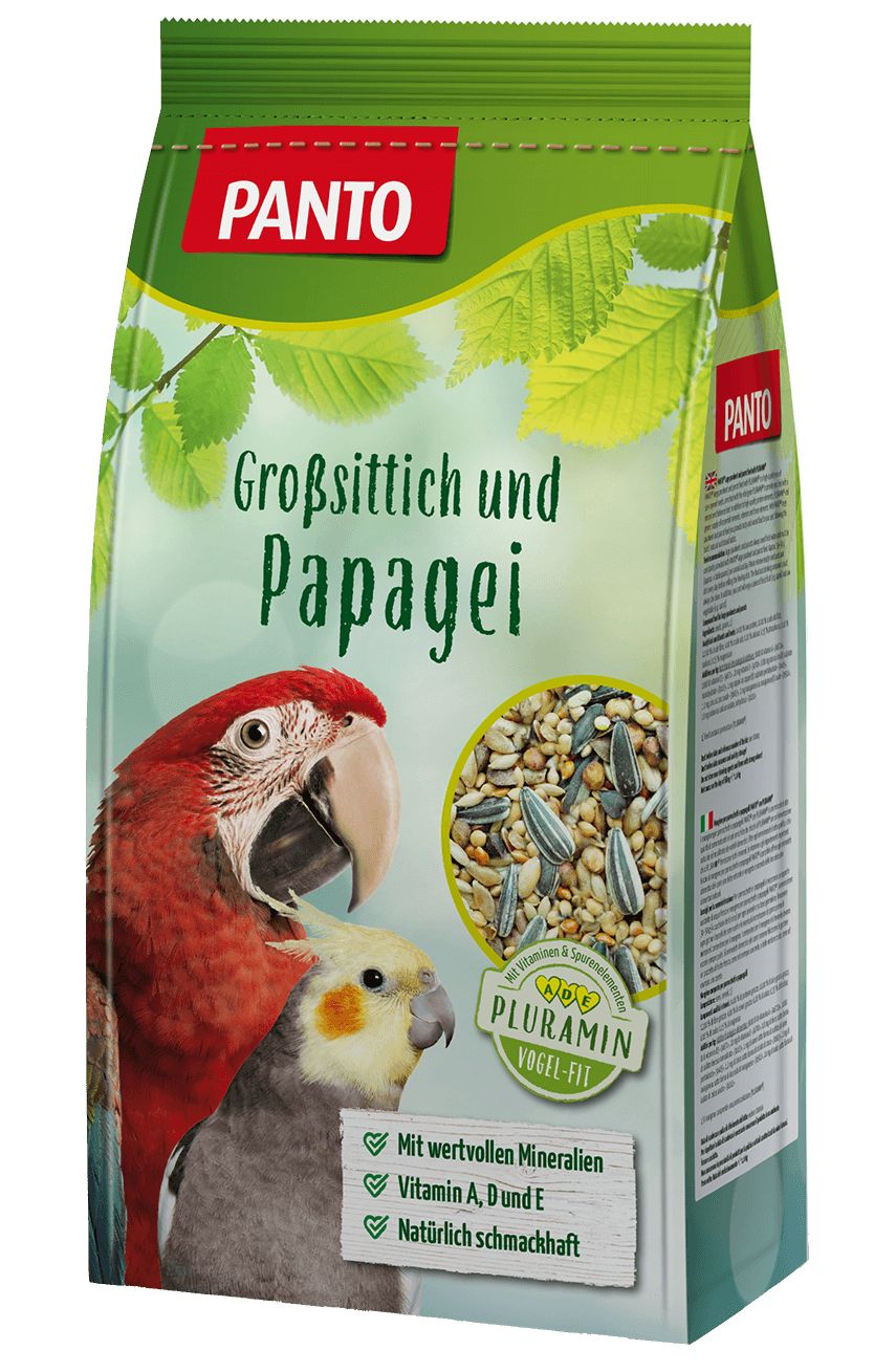 PANTO® Großsittich- und Papageienfutter mit Pluramin®