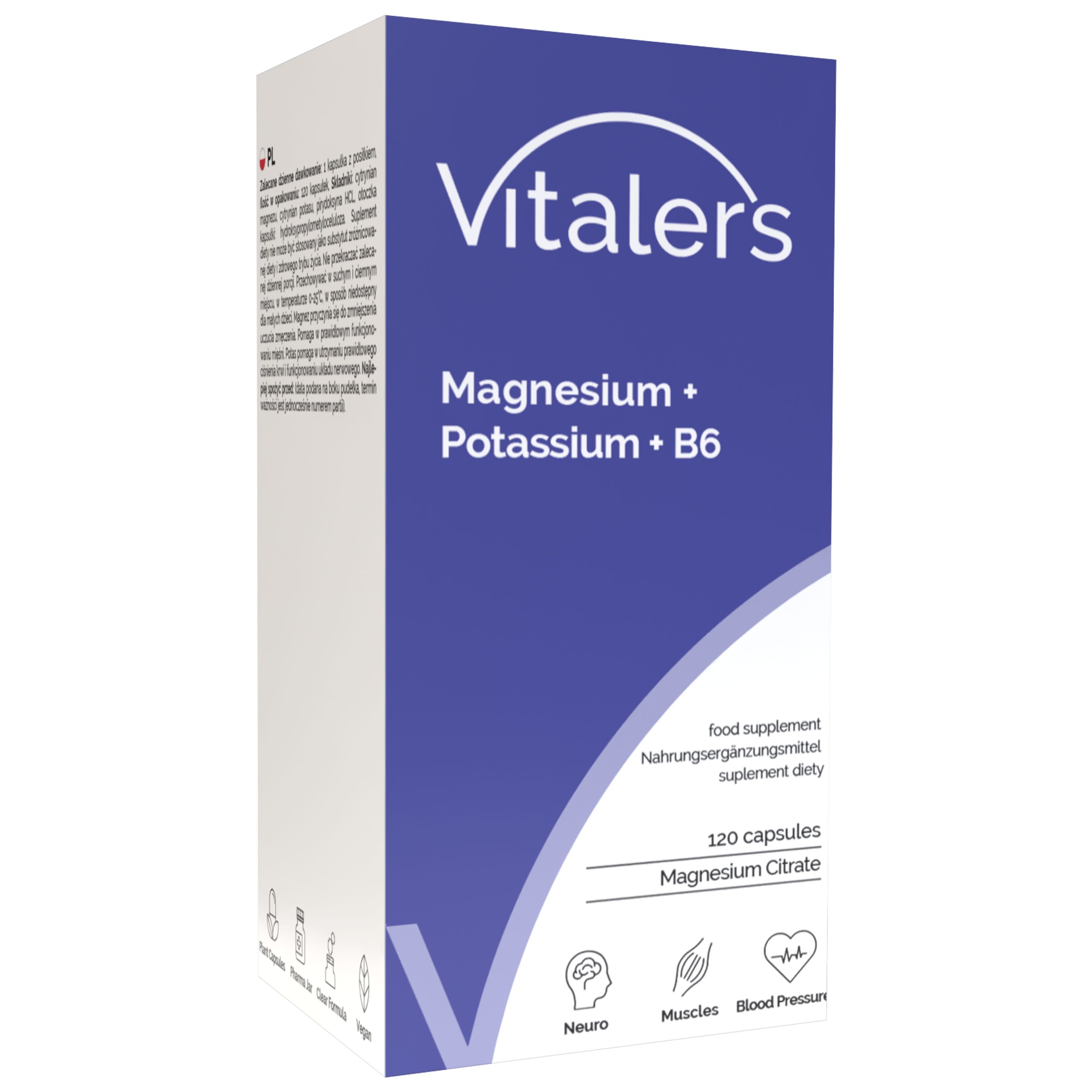 Vitaler's Magnesium 100 mg + Kalium 150 mg + Vitamin B6 6 mg