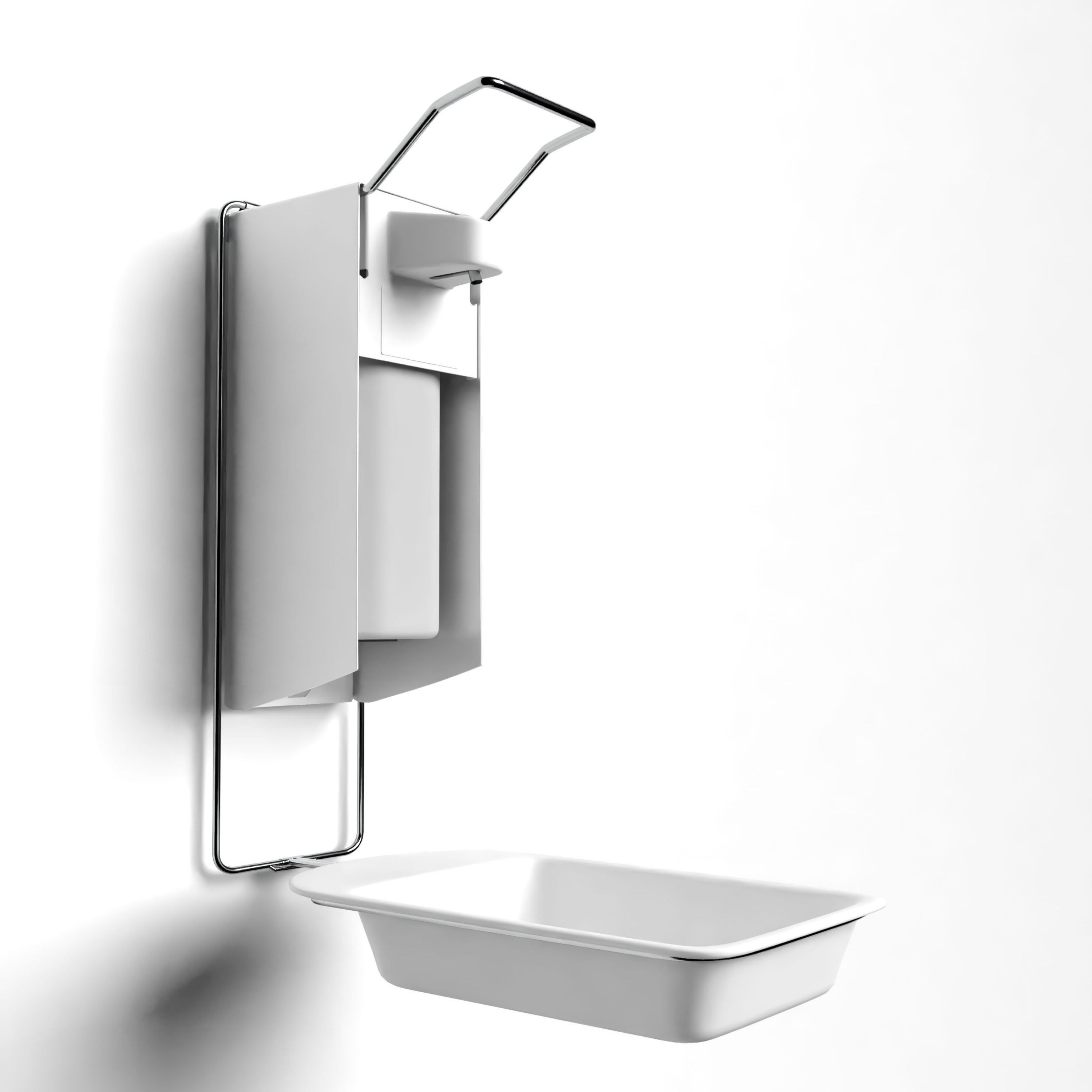 Horn Medical Desinfektionsmittel- / Seifen-Wandspender inkl. Abtropfschale