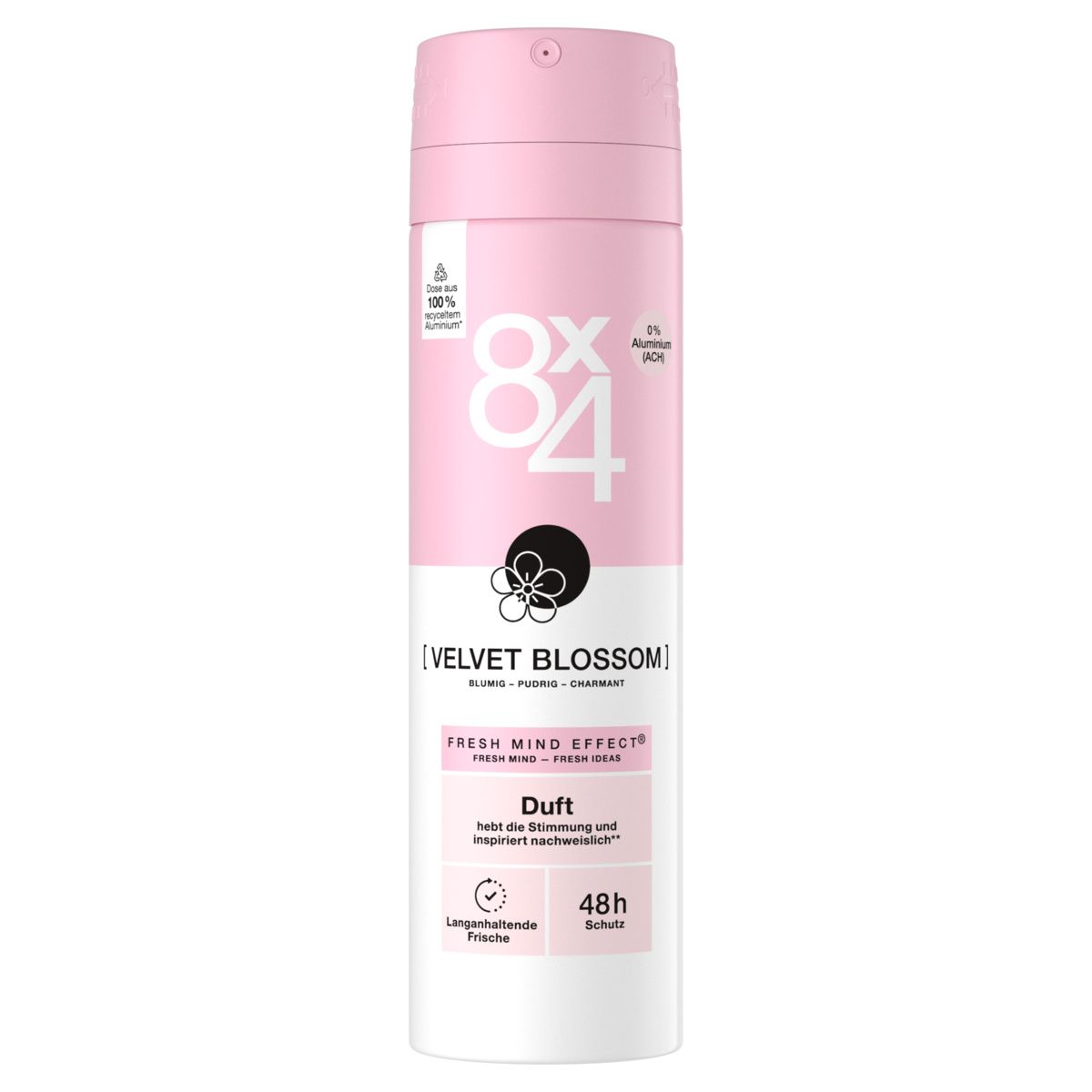 8x4 Deodorant Spray Velvet Blossom Mandarine und Jasmin