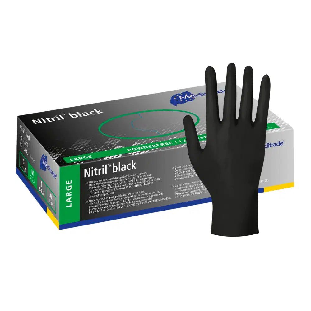 Meditrade Nitril Handschuhe black