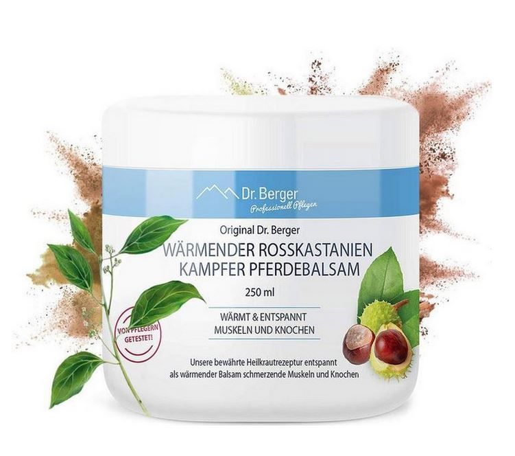 Original Dr. Berger Wärmender Rosskastanien Kampfer Pferdebalsam 250 ml Hautcreme