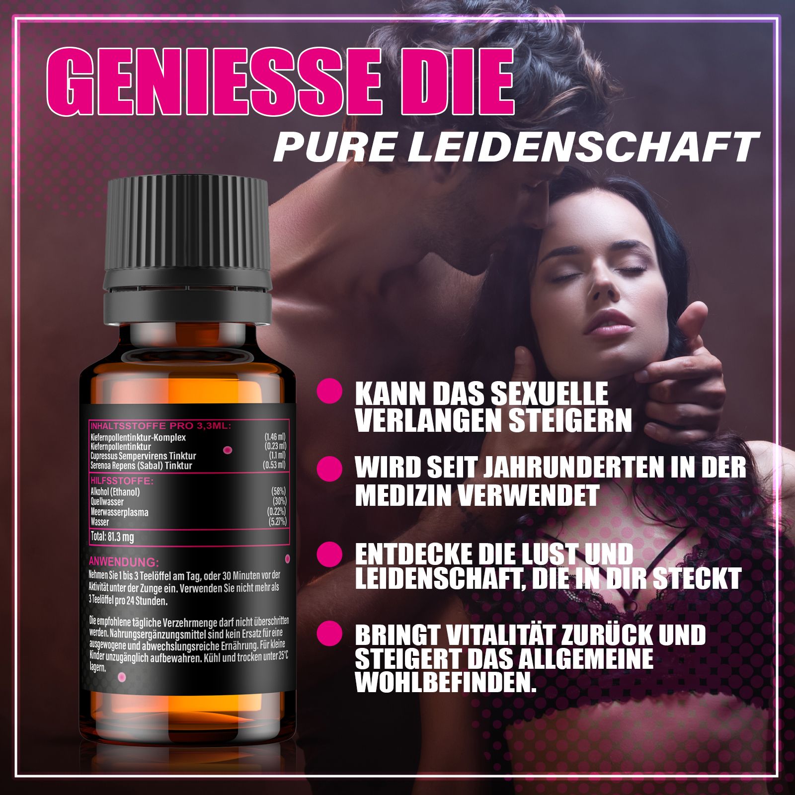 Saint Nutrition® | Spanische Fliege Drops | Luststeigerung für Frauen