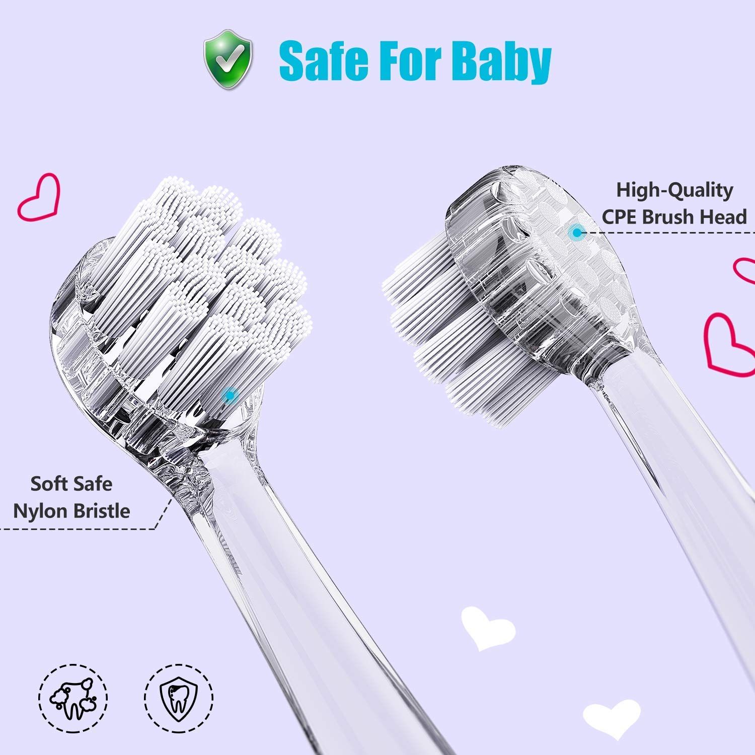 DADA-TECH Elektrische Zahnbürste Baby & Kinder Kleinkinder