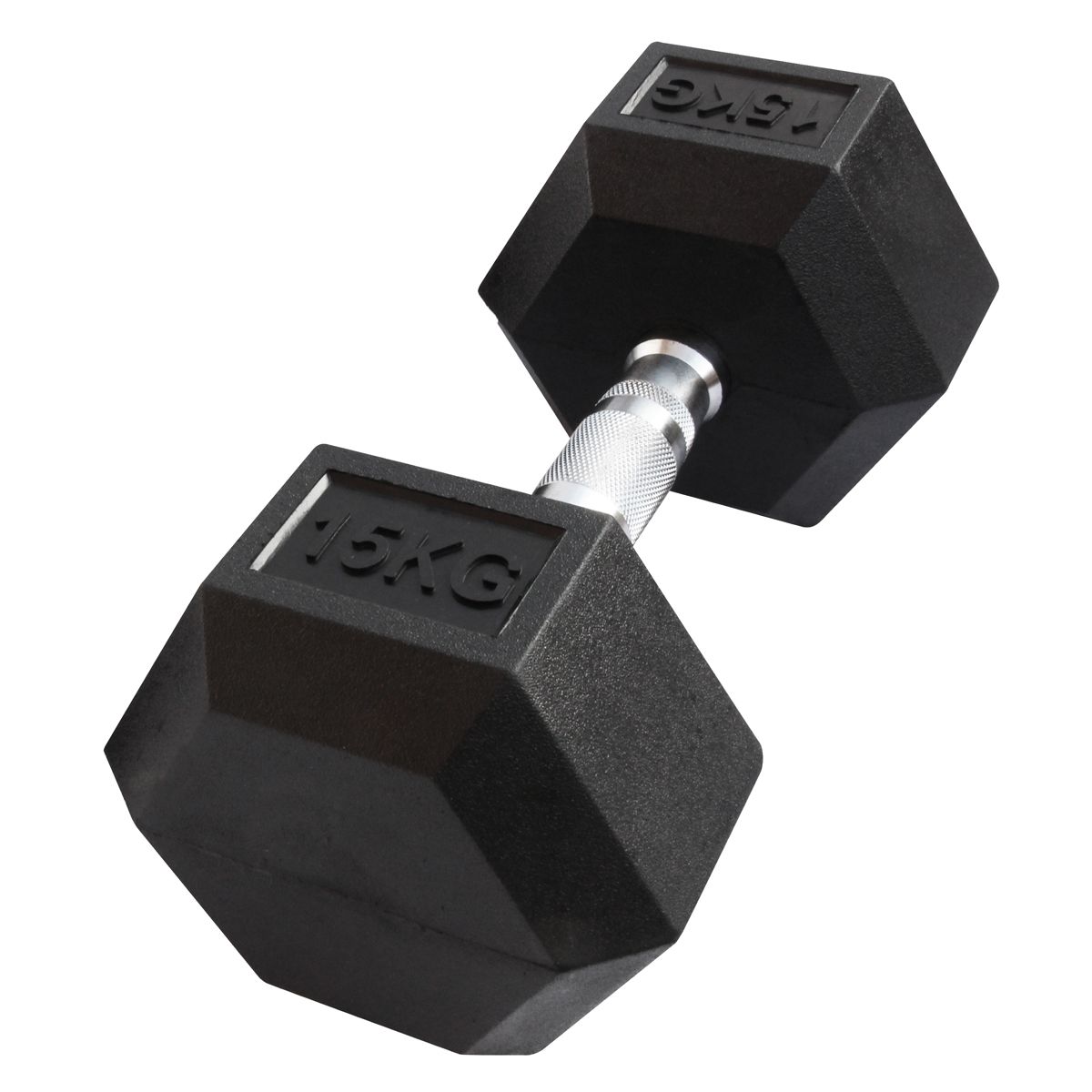 Sechseckige Hantel "Hex Dumbbell" aus Gummi