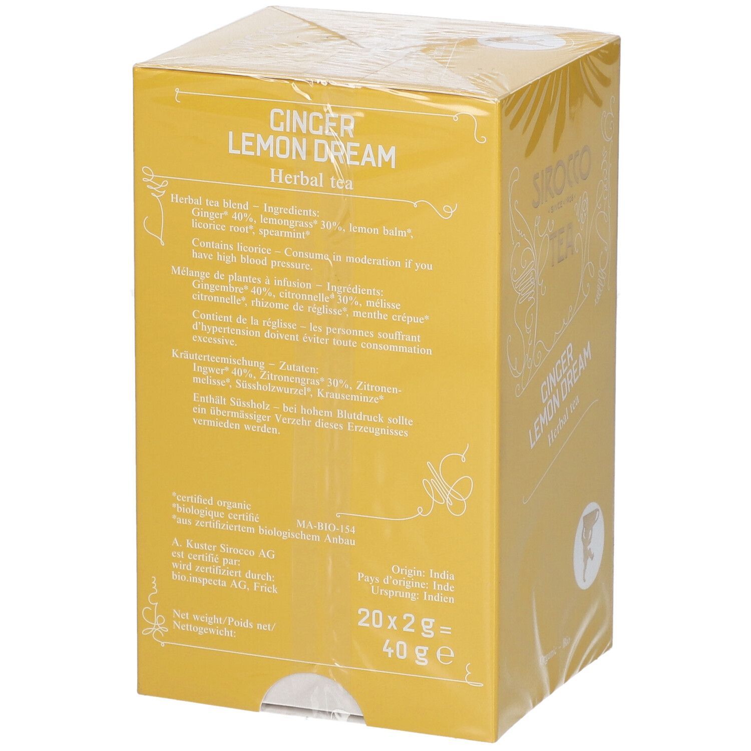 Sirocco Bio Tee Ginger Lemon Dream