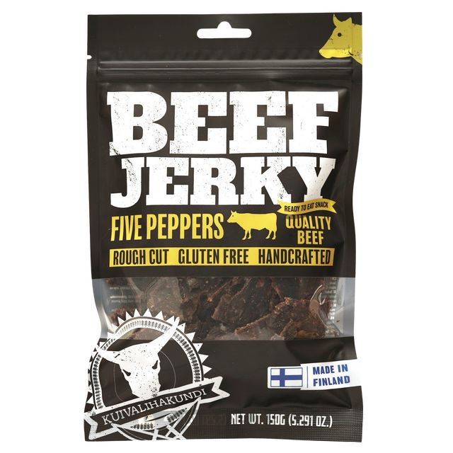 Kuivalihakundi Beef Jerky Five Peppers
