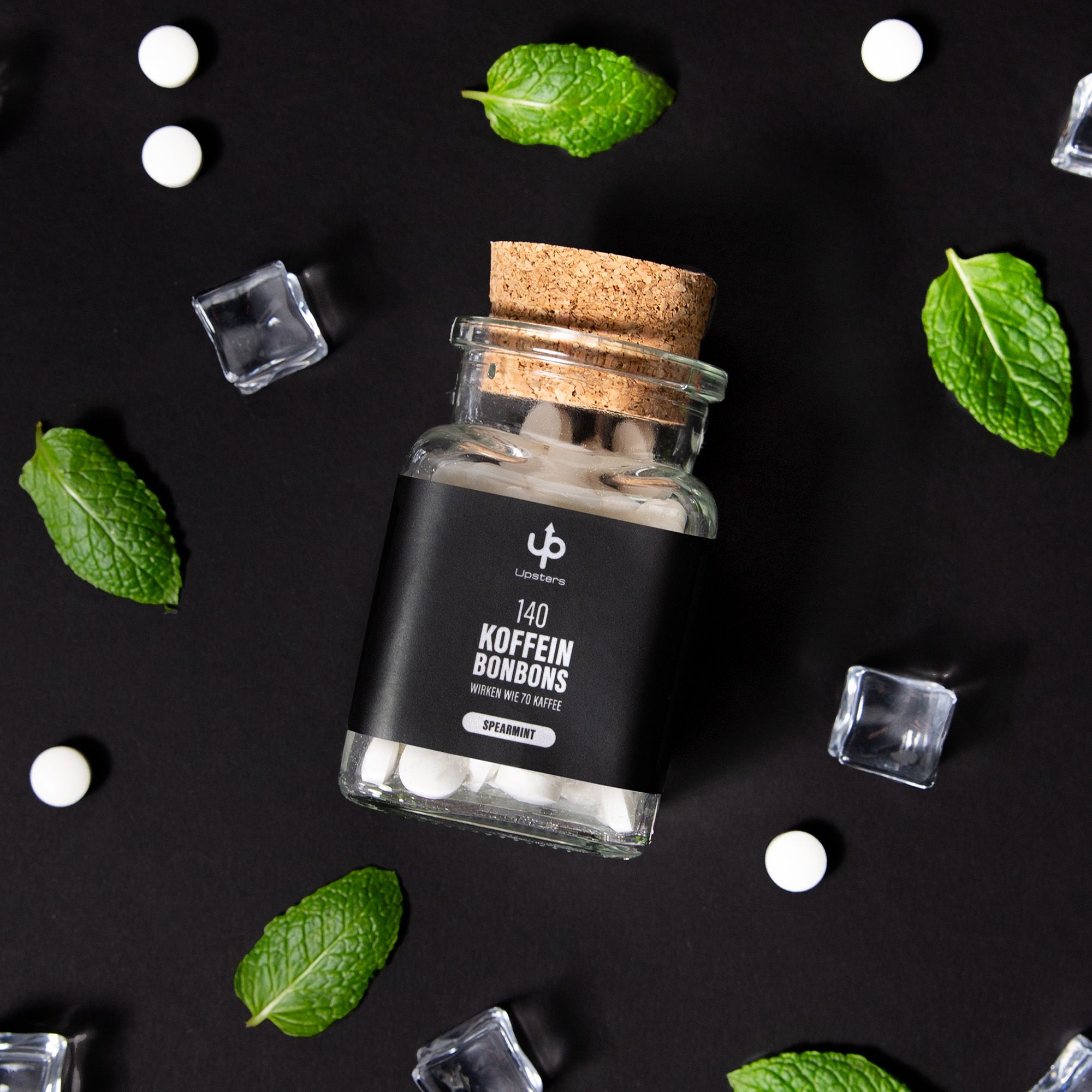Upsters Koffeinbonbons Spearmint