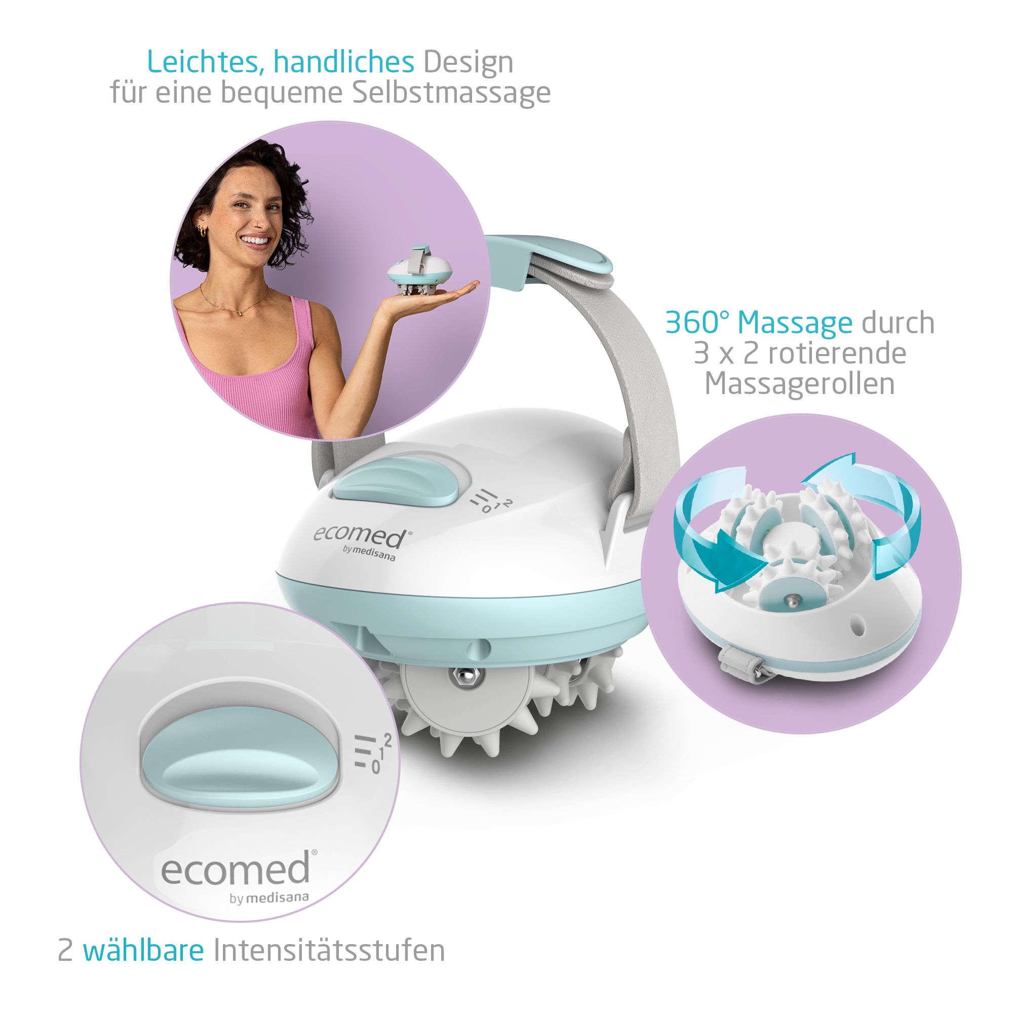 ecomed AC-80E Anti-Cellulite Massagegerät für Orangenhaut und straffere Haut
