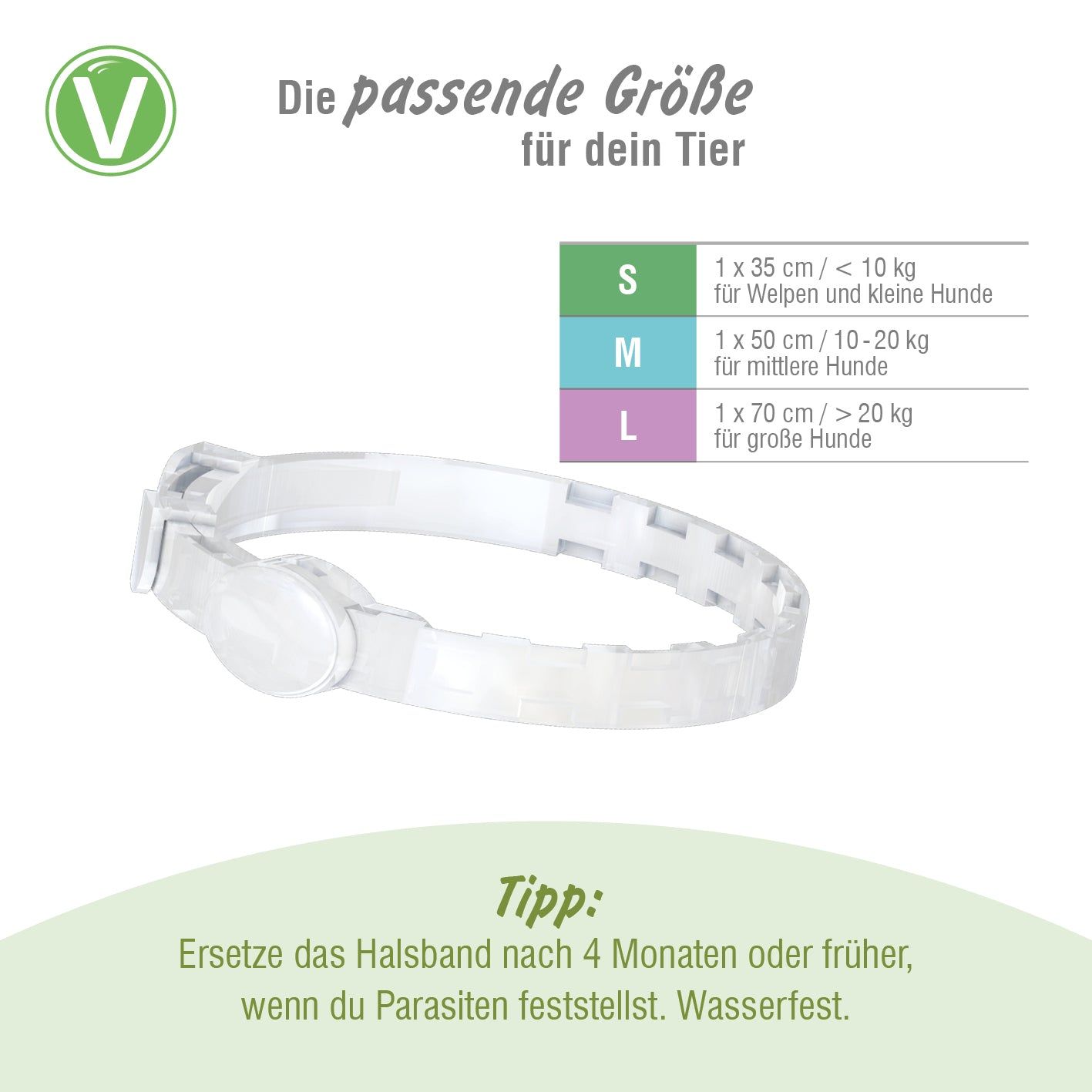Vetlando Zecken- & Floh-Halsband  Kokolaurin für Hunde
