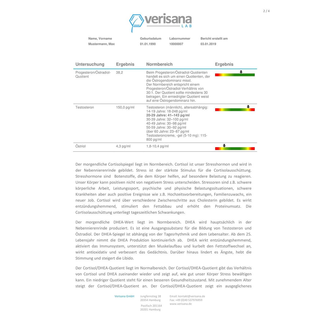 Verisana Gesundheitscheck Hormone & Darm