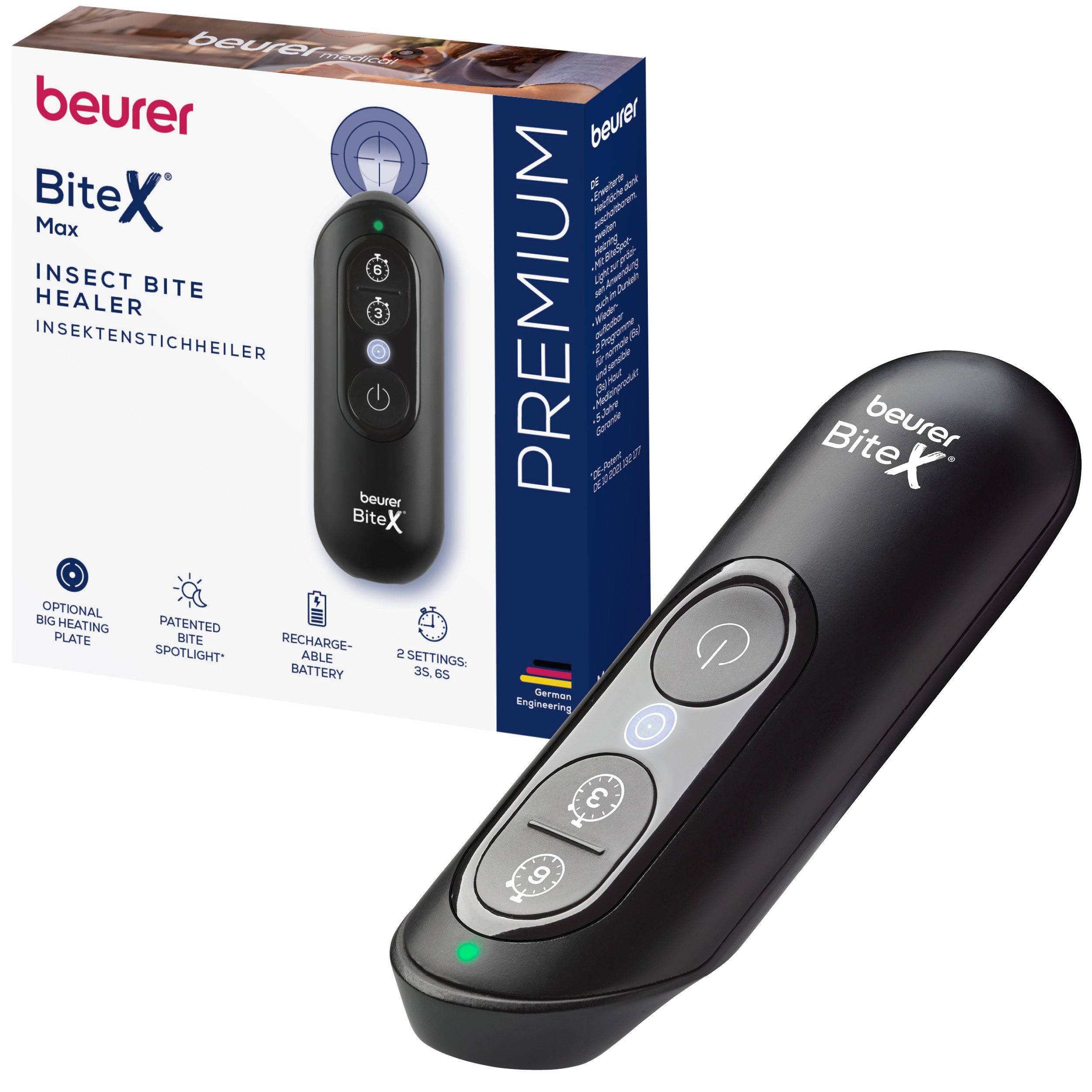 Beurer BiteX Max Insektenstichheiler Deep Black 1 St Gerät