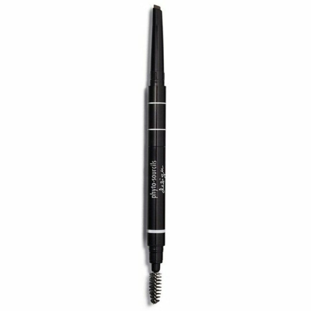 Schwarzer Augenbrauenstift mit Bürste. Aufschrift: Phyto-Sourcils Design. Spitze und Bürste sind sichtbar.
