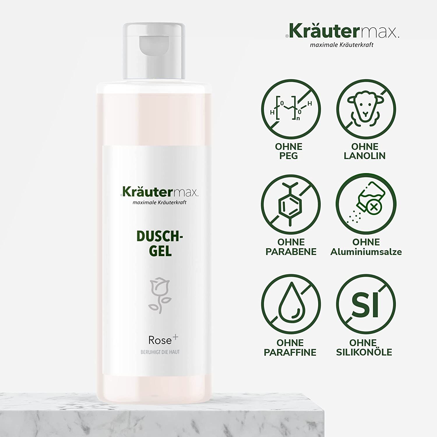 Kräutermax Duschgel Rose plus 250 ml