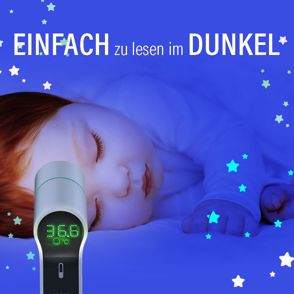 EVOLU INFRARED Infrarot Fieber-Thermometer kontaktlos, Stirnthermometer, Ohrthermometer