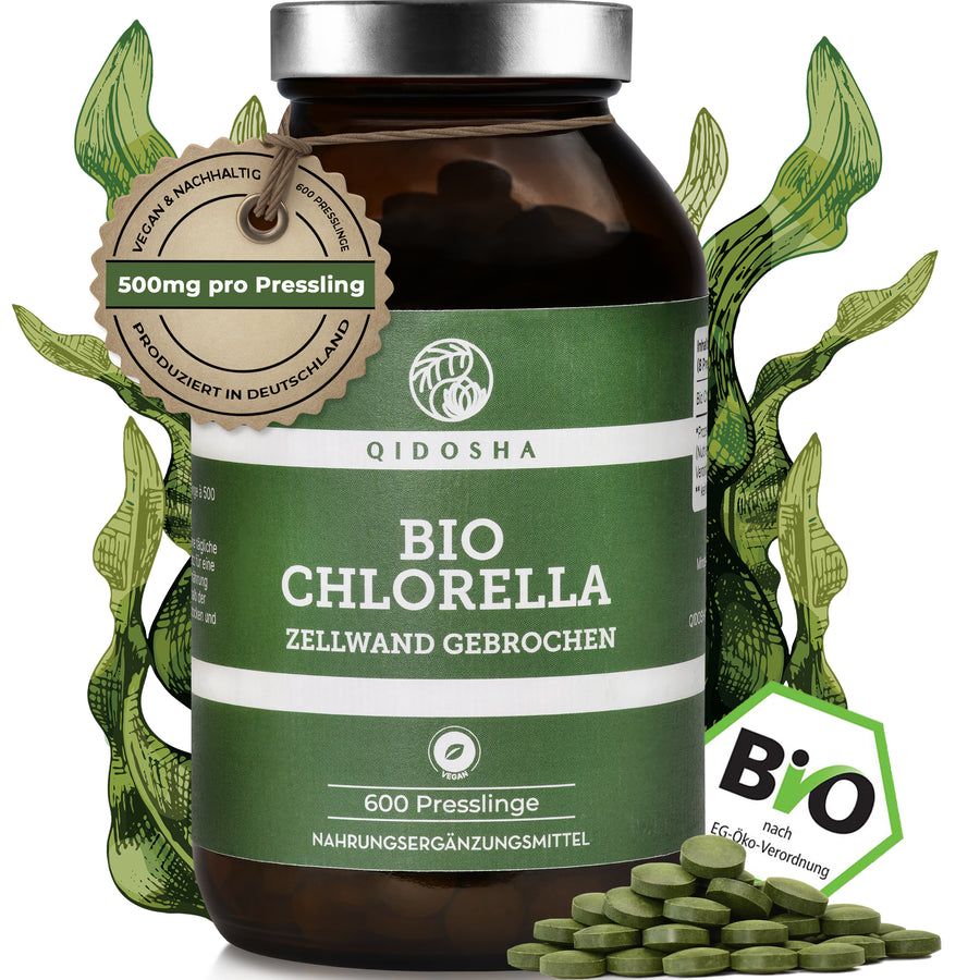 Qidosha Bio Chlorella Zellwand gebrochen 300 g Presslinge