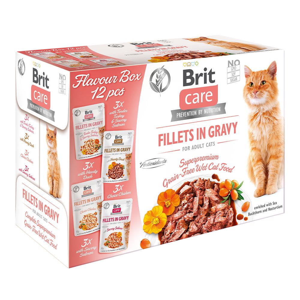 Brit Care Cat Flavour box - Fillets in Gravy