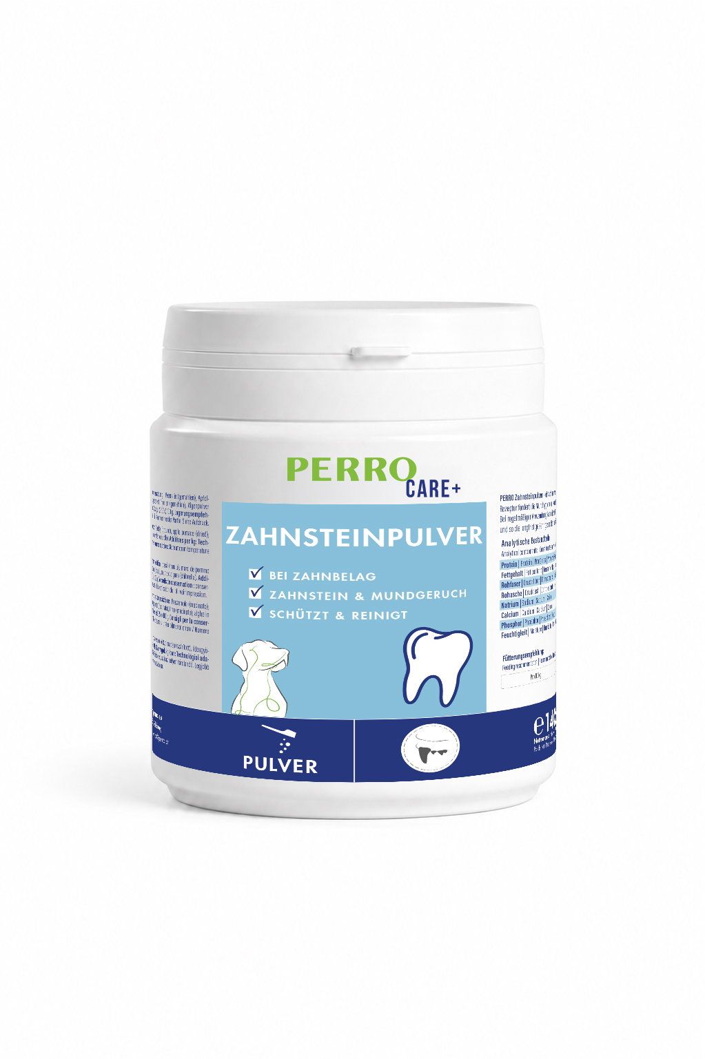 Perro Care - Zahnsteinpulver Zahnpflege für Hunde 140 g Pulver