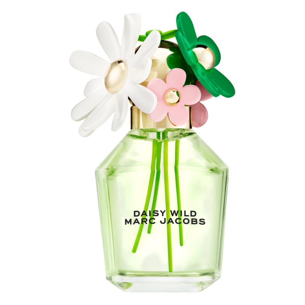 Marc Jacobs Daisy Wild Eau de Parfum Flakon mit Blumenaufsatz.
