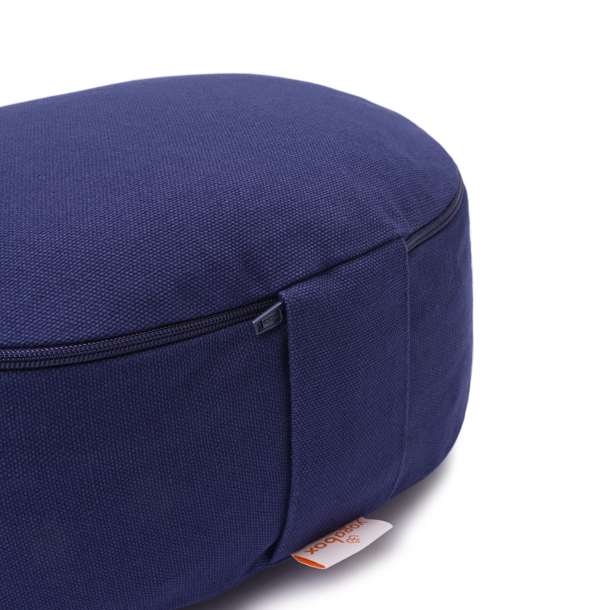 yogabox Yogilino® Reise Meditationskissen mini oval BASIC - dunkelblau - 26 x 21 x 9 cm