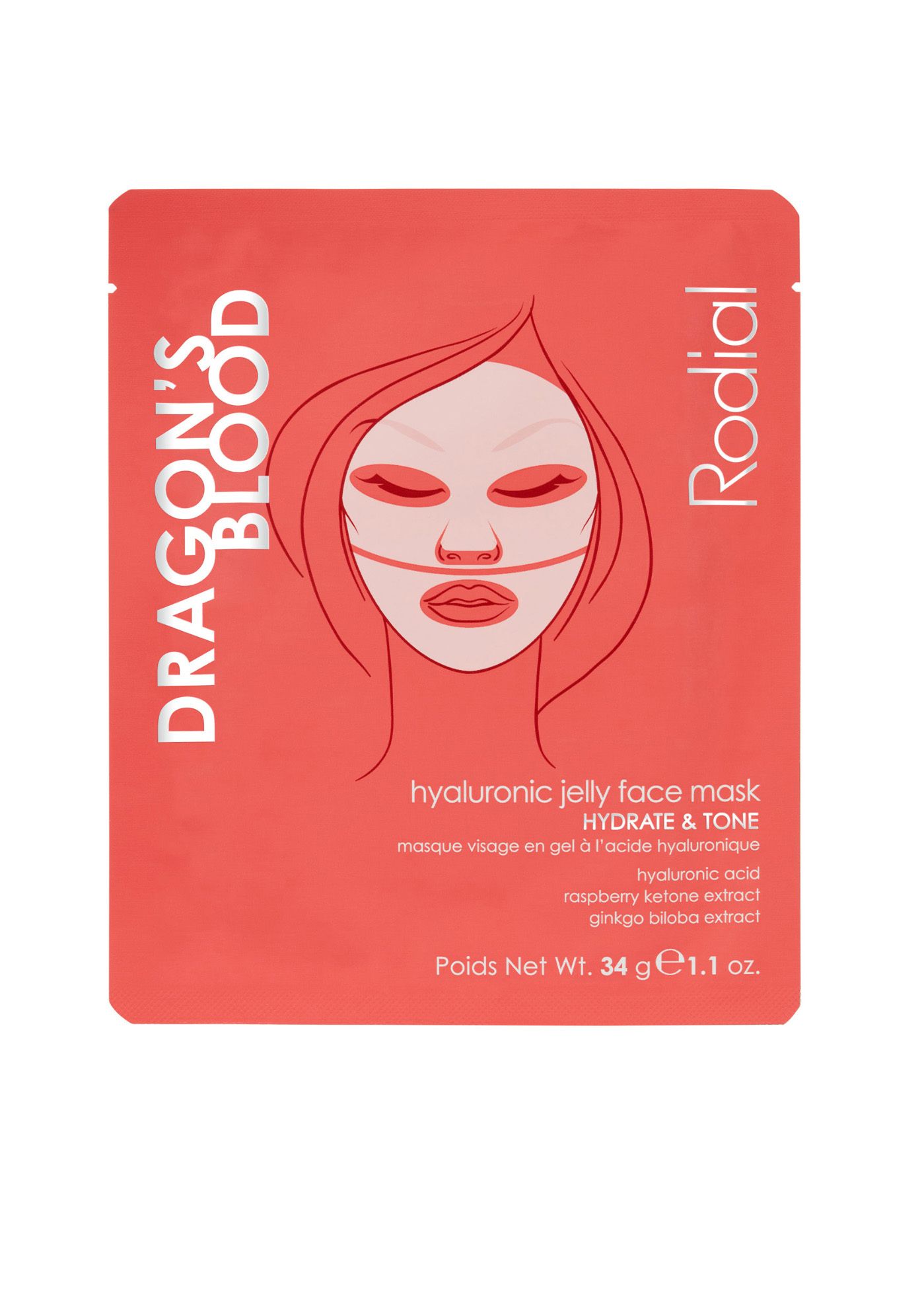 RODIAL Dragon's Blood Hyaluronic Jelly Face Mask x4 pack