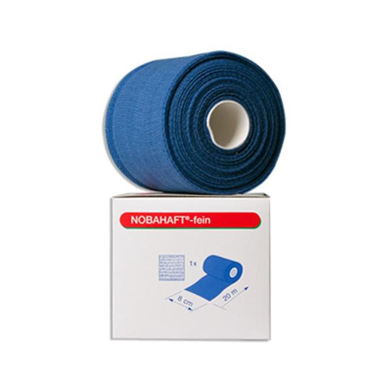 NOBA Nobahaft Fein kohäsive Fixierbinde 20 m x 8 cm blau
