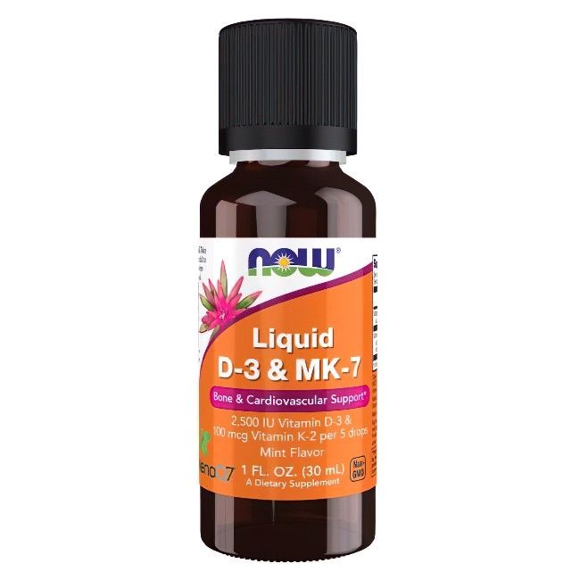 Now Foods Vitamin D3 62,5 mcg (2500 IU) & K2 Mk-7 100 Flüssigkeit 30 ml