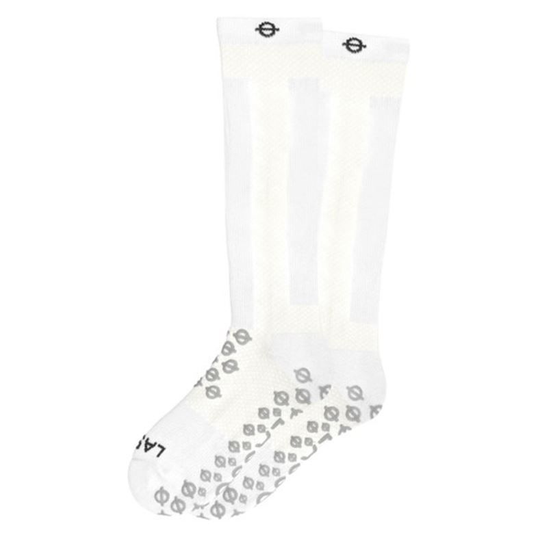 Lasso® Kompressionssocken knielang mit Grip, weiß