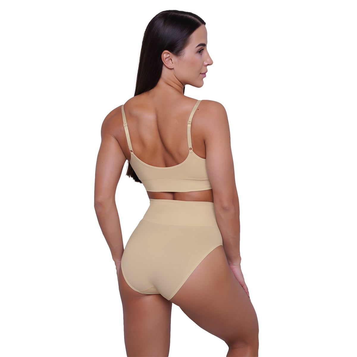 GymBeam Sport-BH Damen Triangle mit verstellbaren Trägern in Nude