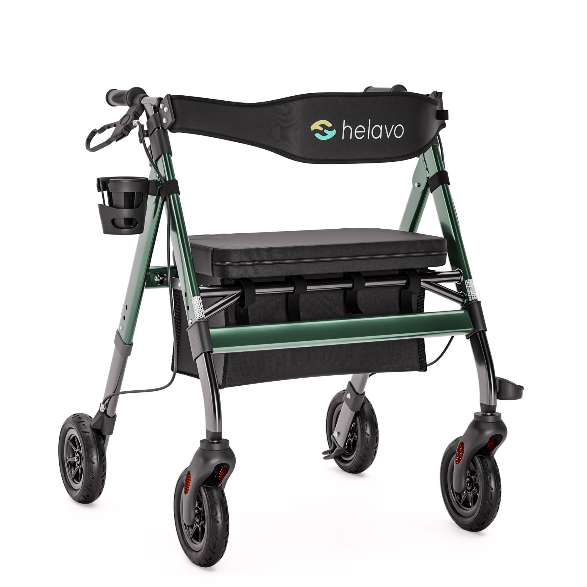 Helavo XXL Schwerlastrollator extra breit faltbar mit Vollgummireifen bis 226kg