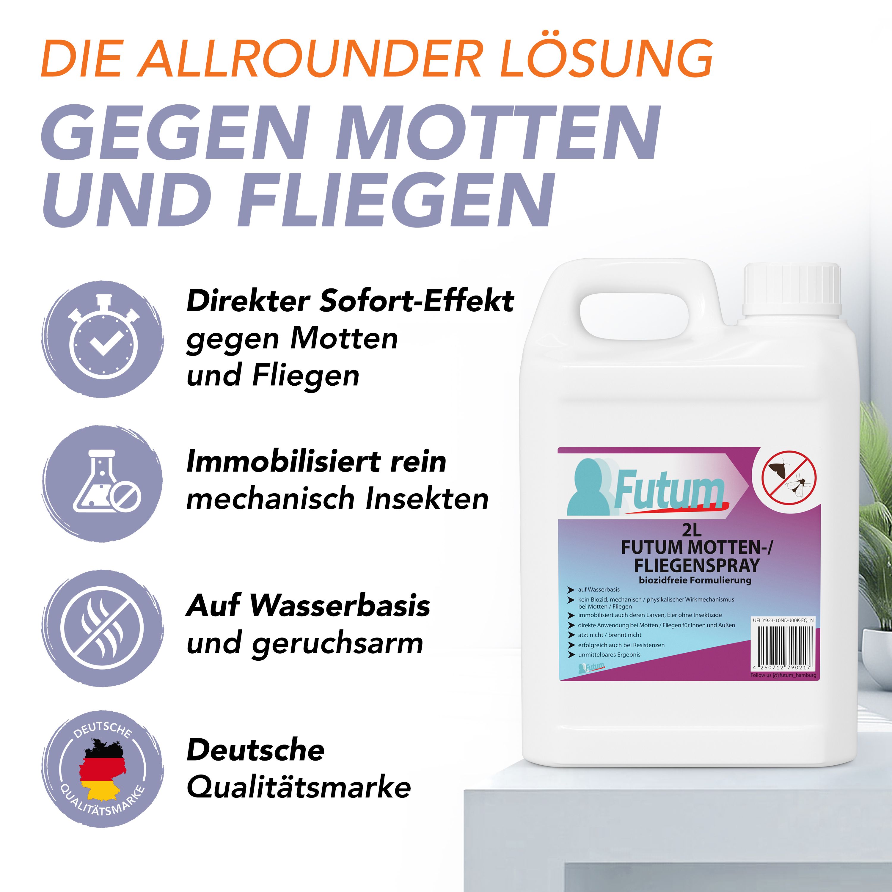 FUTUM 2x2L Motten- / Fliegenspray