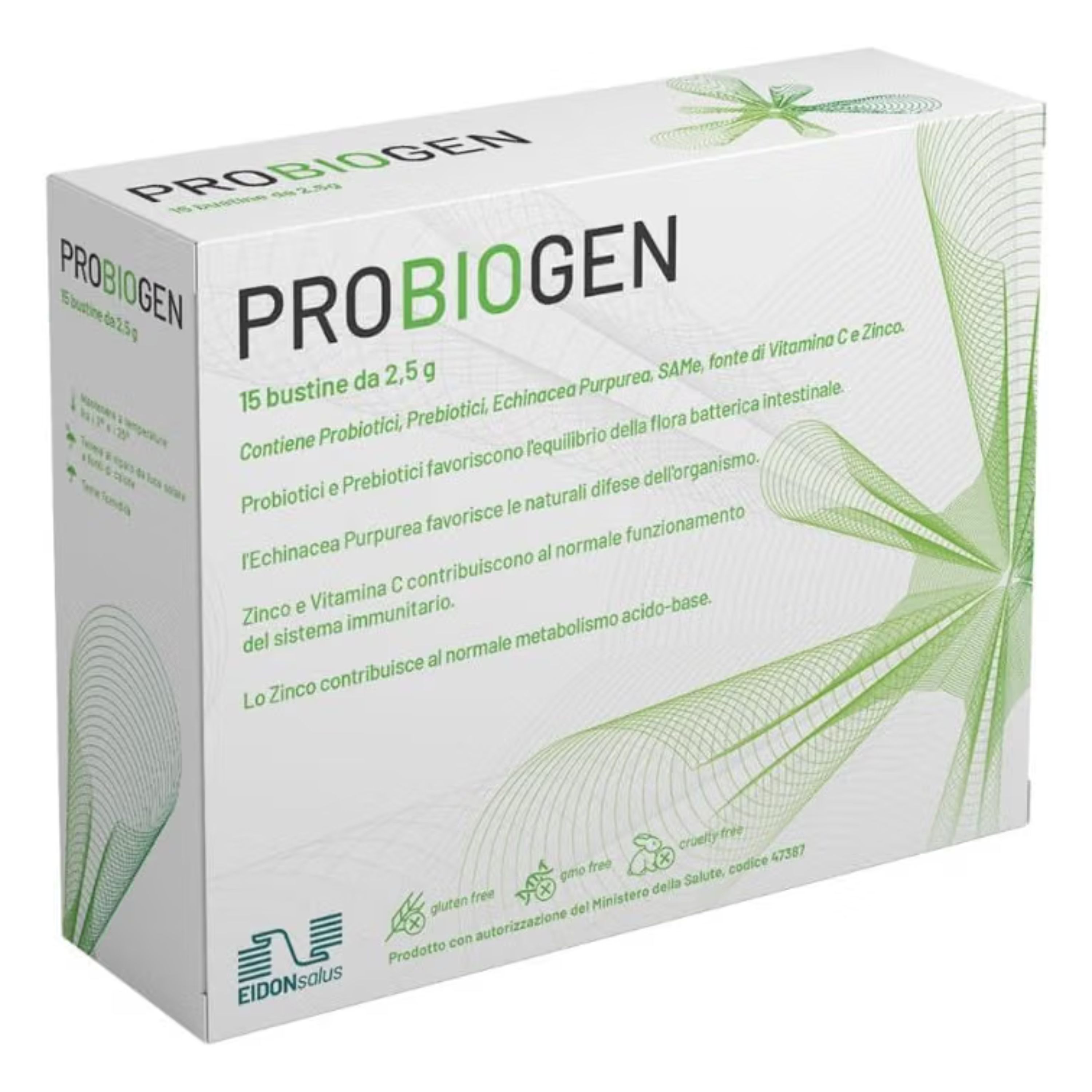 PROBIOGEN Probiotico e Prebiotico con Miliardi di Fermenti Lattici Vivi- EIDON salus